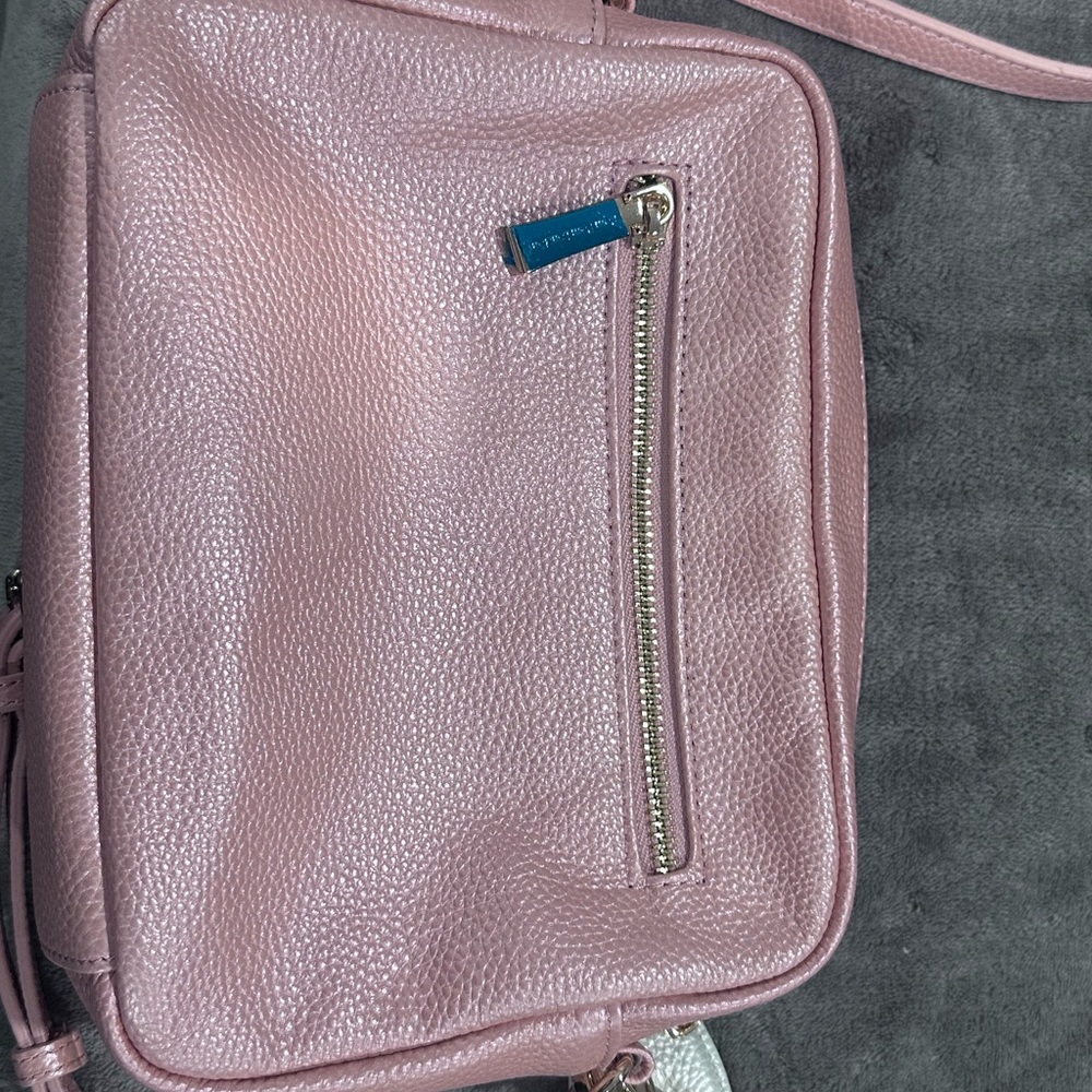 Pom Pom London Metallic Pink Crossbody Bag NWOT - Picture 11 of 16